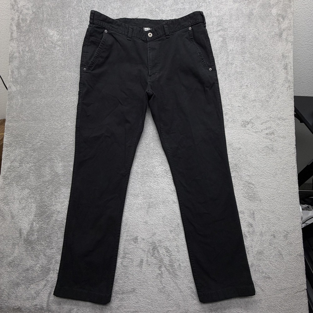 Eddie Bauer Pants Mens Measured 38x32 Black Cargo‎ Canvas Utility Pant Stretch